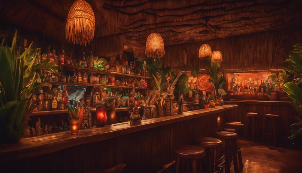 tropical tiki bar cocktail