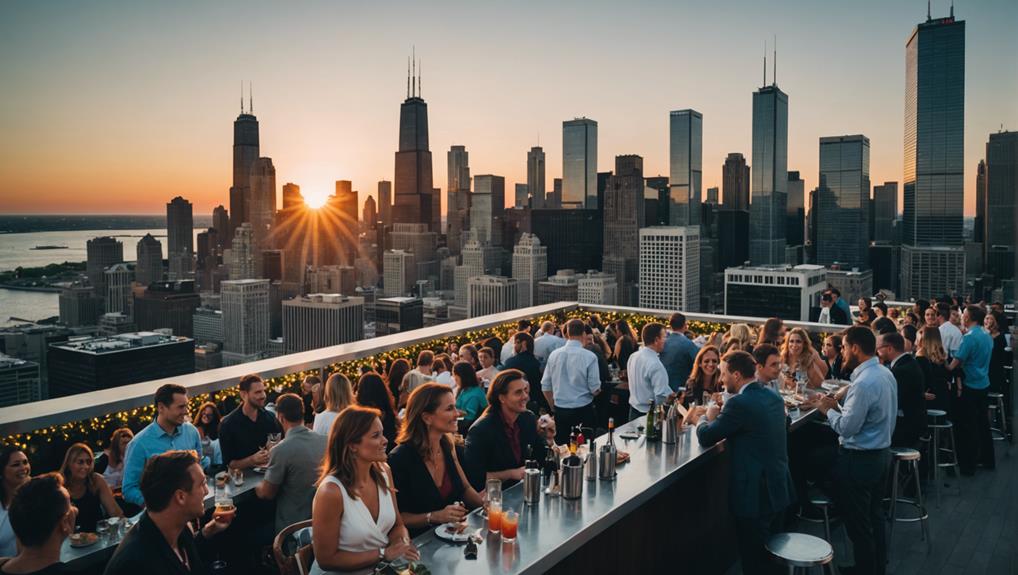 lively rooftop bar experience