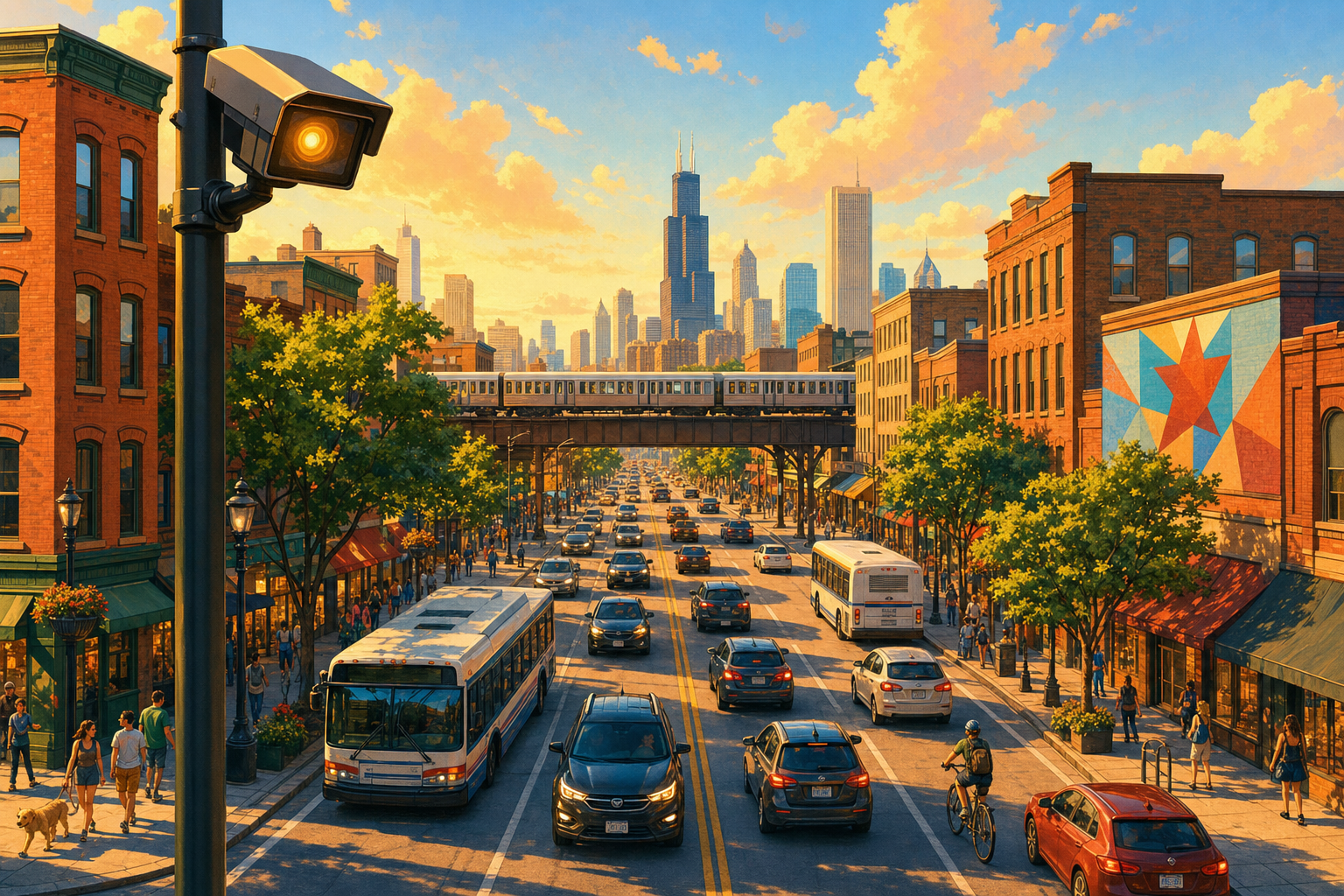 The Traffic Census Inside Chicago’s Enforcement Cameras: 2.2 Million Readings, and the Median Matched Segment Down Just 0.4 Percent in a Year